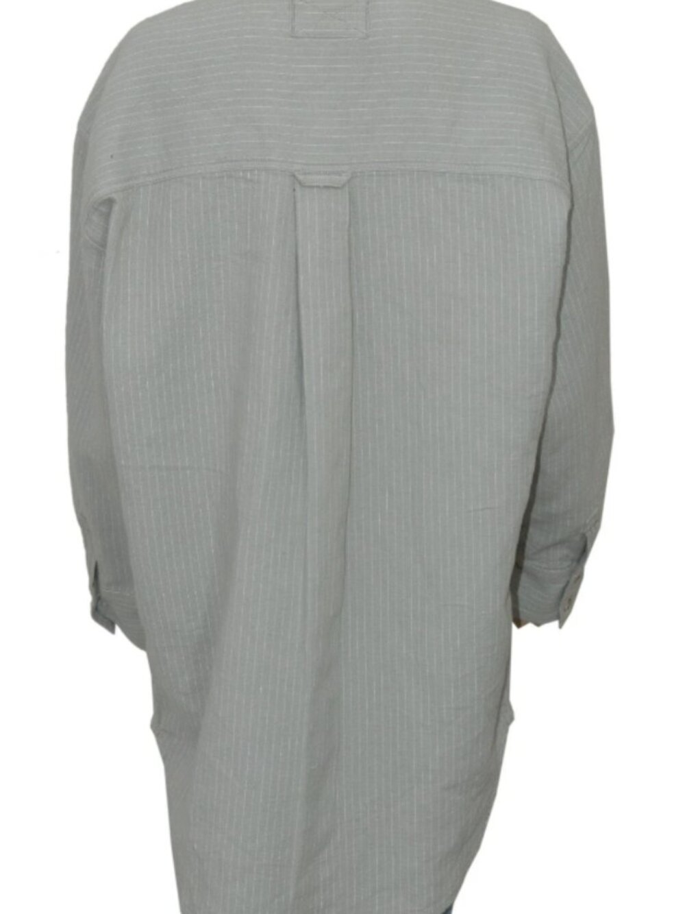 Free People We The Free Freddie Menswear Shirt Top Button Front Gray Tunic M - Picture 4 of 9